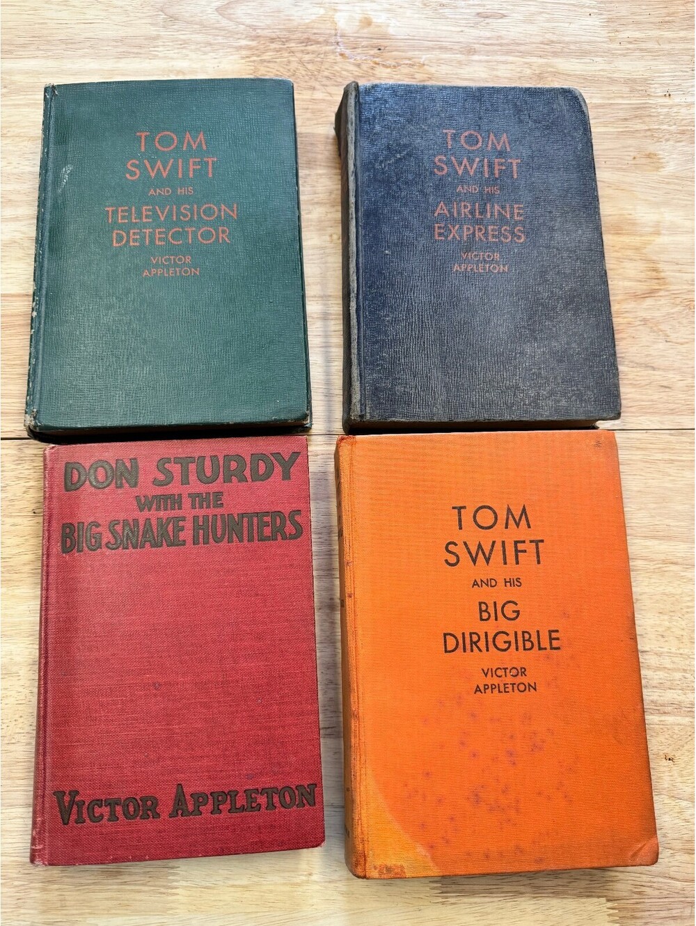 Victor Appleton Tom Swift & Don Sturdy Vintage Hardcover Book Lot of 4